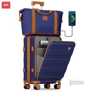 20 Inch Hard Shell Carry-On Luggage with USB Port & TSA Lock